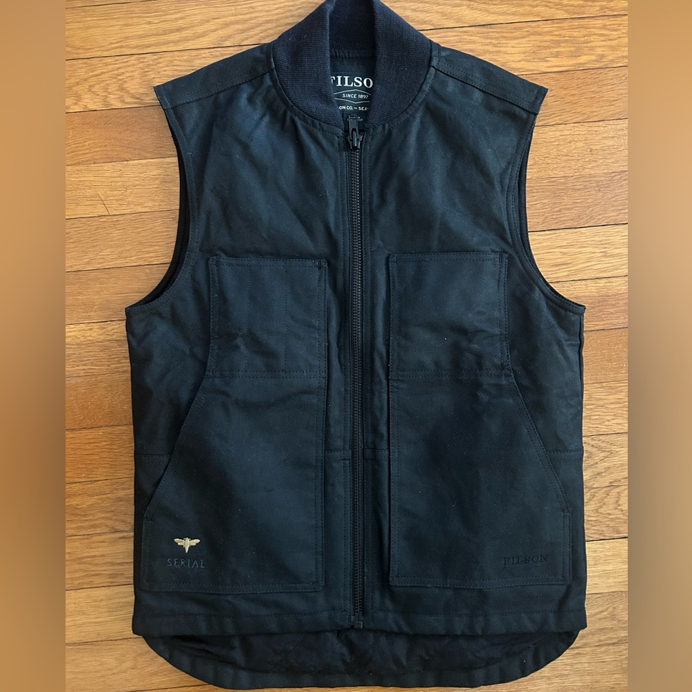 XS Men’s Filson Tin Cloth Black Vest